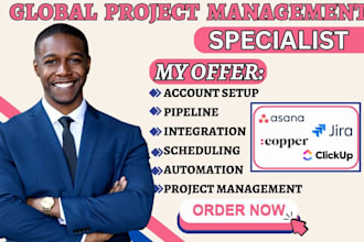 setup copper crm buildern project management asana jira calendy clickup