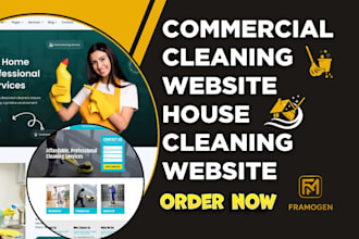design commercial cleaning service ecommerce  house cleaning business website