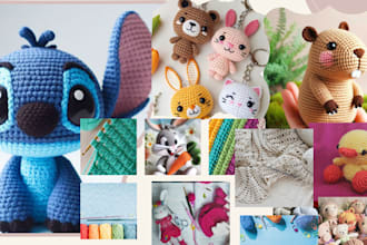 design handmade knitting pattern crochet pattern your custom pieces amigurumi