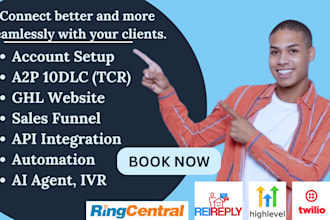 a2p 10dlc, ivr, tcr, ghl optin setup twilio, gohighlevel funnel, n8n automation