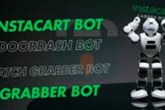build automation bots for uber eats, zifty, shipt, grabber, and instacart