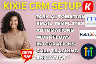 setup and integrate kixie CRM with hubspot zoho pipedrive close CRM salesforce
