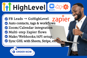automate gohighlevel facebook lead ads contact native zapier zoom integration