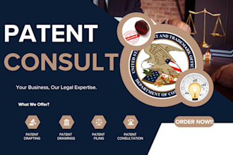 do patent consult, search, be your ip attorney, drafting and filing, provisional