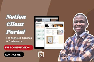 setup a notion client portal, notion CRM, custom notion, template notion expert