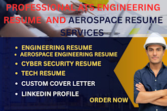 provide  professional ats engineering resume, aerospace and tech resume