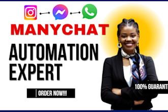 build your manychat instagram dm, facebook, whatsapp, and SMS chatbot automation