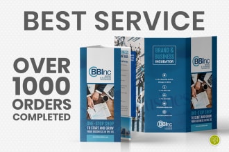design a custom trifold or bifold brochure for you