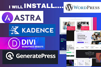 design astra pro avada theme  kadence website genesratepress divi website