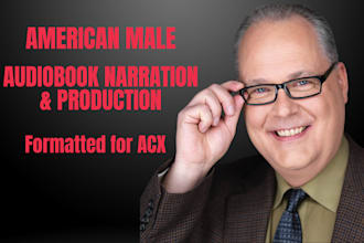 record your audiobook in a professional american male voiceover