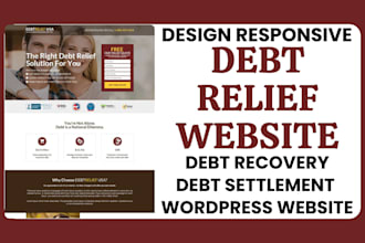 design debt relief website debt recovery debt settlement credit repair website
