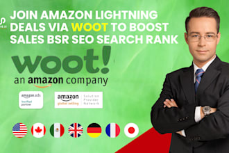 amazon virtual assistant for woot lightning deals and boost bsr SEO sales rank