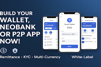 develop neobank app money transfer app p2p app money transfer app wallet app