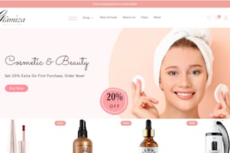 design skincare shopify store cosmeties shopify skincare website beauty website