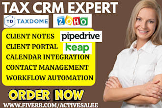 setup tax CRM taxdome canopy jetpack workflow liscio xero practice manager zoho
