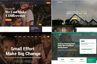 build church website, nonprofit website, charity website