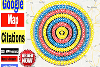 create 90,000 google maps citations to boost  business visibility and local SEO