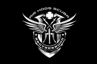 do important public safety logo with tech diver badass