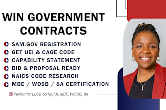 register sam gov, get uei, cage code, capability statement, government contract