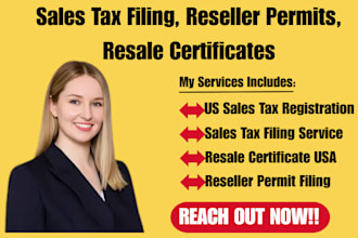 help you with US sales tax filing, reseller permits, and resales certificate