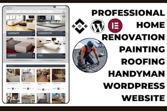 design a professional home roofing, flooring handyman wp website