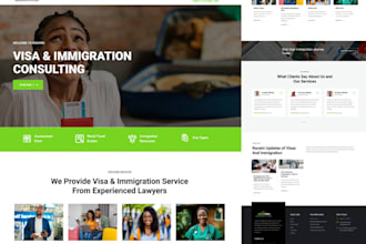 design immigration website law firm visa agency website immigration landing page