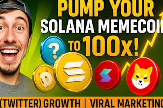 boost grow increase crypto x twitter marketing  pump sol memecoin to 100x sales