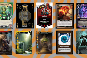custom playing card design card game design card illustration card game template