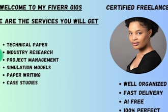 do industrial engineering, project management, simulation, and research reports