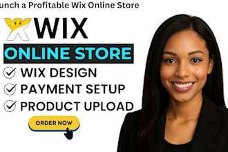 design a professional wix online store with full ecommerce setup