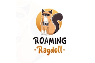 design vibrant roaming rag doll logo for camper van