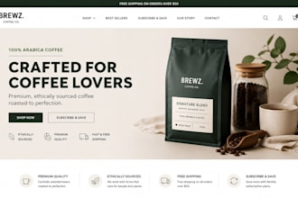 design a professional shopify store for your coffee brand