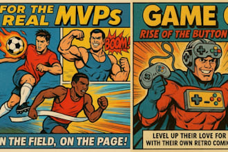 draw retro vintage comic illustration retro comic book art