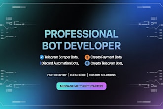 telegram scraper bot, crypto payment bot, discord bot, crypto telegram bot