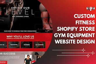 design fitness equipment shopify store gym health fitness dropshipping website