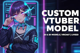 create  mmd model  vr character vtubal moderl
