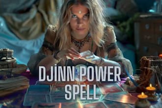 cast powerful djinn spell to grant wish and connect you with your personal jinn