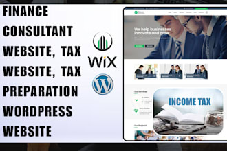 build finance consultant, tax website wp website