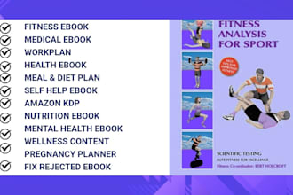 do fitness ebook, health ebook formatting, layout design amazon kdp