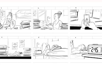 draw 25 frame storyboard in 24 hours