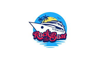 design rock boat yacht theme logo
