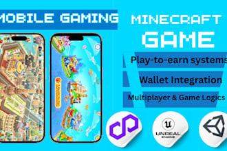 create 2d minecraft nft web3 blockchain mobile app games