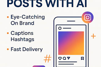 ai generated instagram post with caption and desings