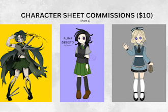 identity v or other fandom character art oc sheets