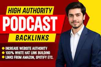 create permanent podcast backlinks using SEO strategy and manual link building