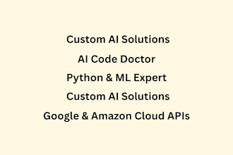 build custom ai ml models in python for your projects
