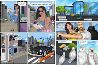 draw a graphic novel webtoon comic book page nsfw comic illustration storyboard