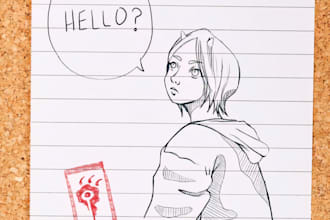 create an authentic homemade artist drawing digitally, no ai