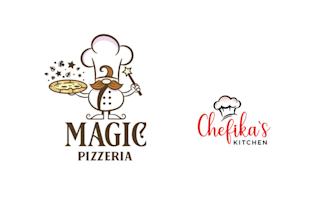 design food restaurant pizza dessert logo