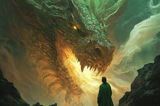 create a unique fantasy book cover illustration
